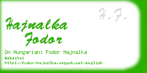 hajnalka fodor business card